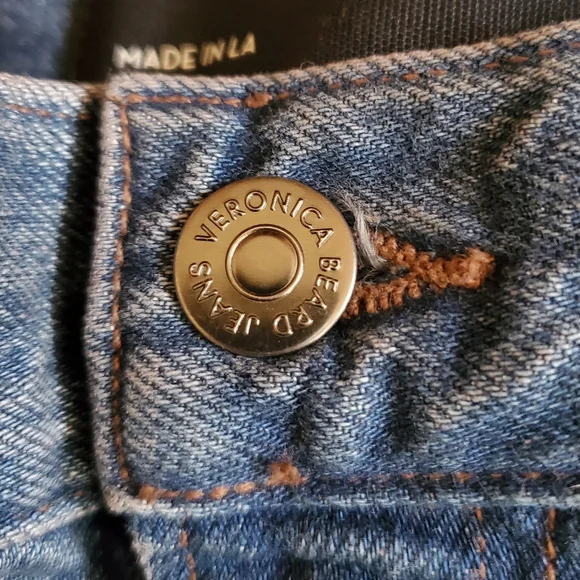 Veronica Beard Wide Leg Patch Pocket Jeans Size 26 - Picture 9 of 15